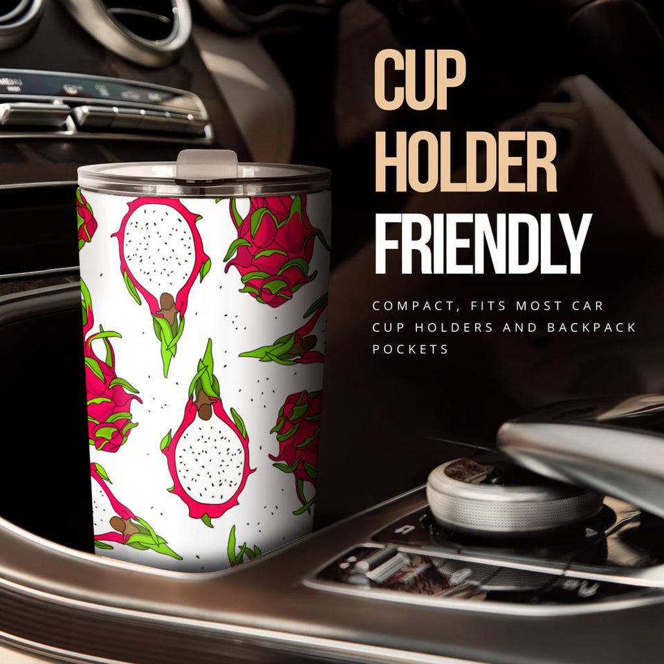 Dragon Fruits White Background Tumbler