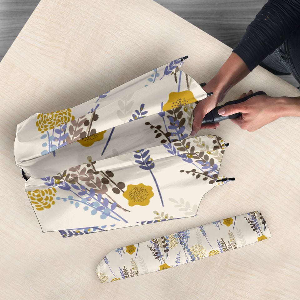 Lavender Modern Pattern Blackground Umbrella