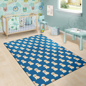 Golden Retriever Pattern Print Design 03 Area Rug