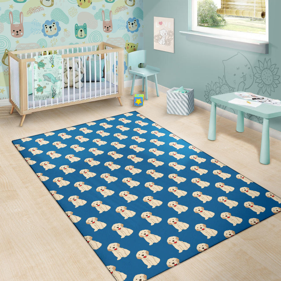 Golden Retriever Pattern Print Design 03 Area Rug