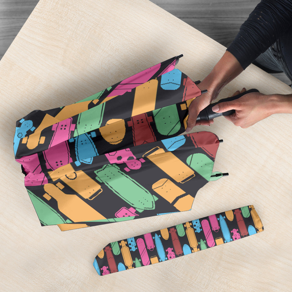 Skate Board Pattern Print Design 02 Umbrella