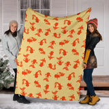 Goldfish Pattern Print Design 02 Premium Blanket