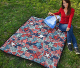 Hand Drawn Colorful Starfish Premium Quilt