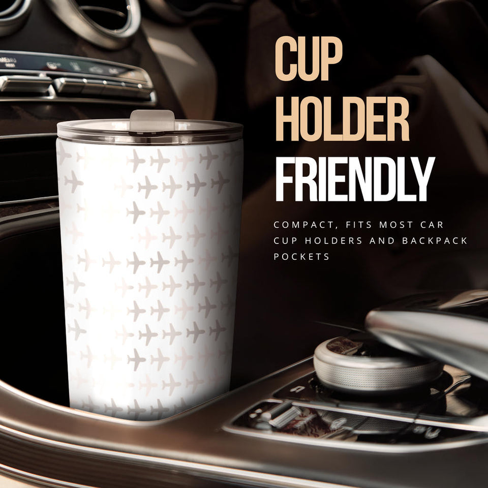 Airplane Print Pattern Tumbler