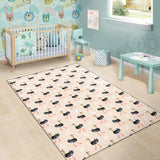 Ostrich Pattern Print Design 05 Area Rug