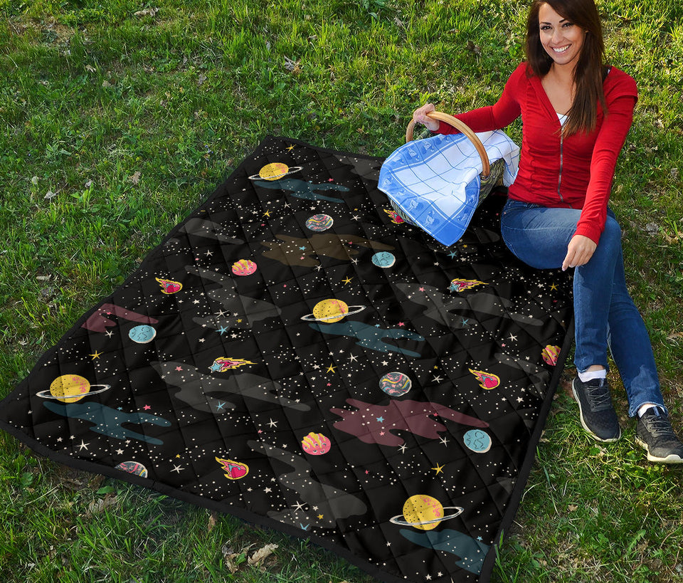 Space Pattern Premium Quilt