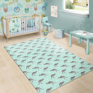 Kangaroo Pattern Background Area Rug