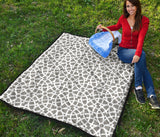 Arabic Gray Pattern Premium Quilt