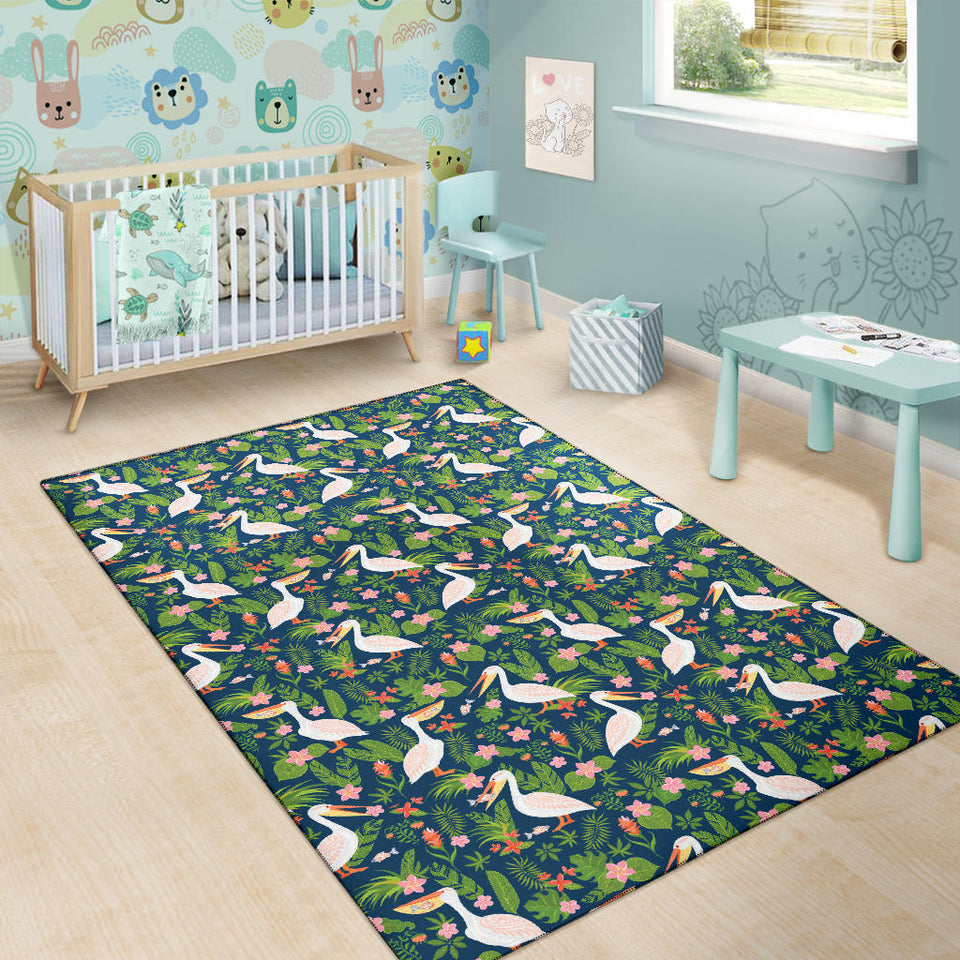 Pelican Pattern Print Design 05 Area Rug