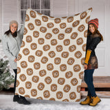 Lion Pattern Print Design 01 Premium Blanket