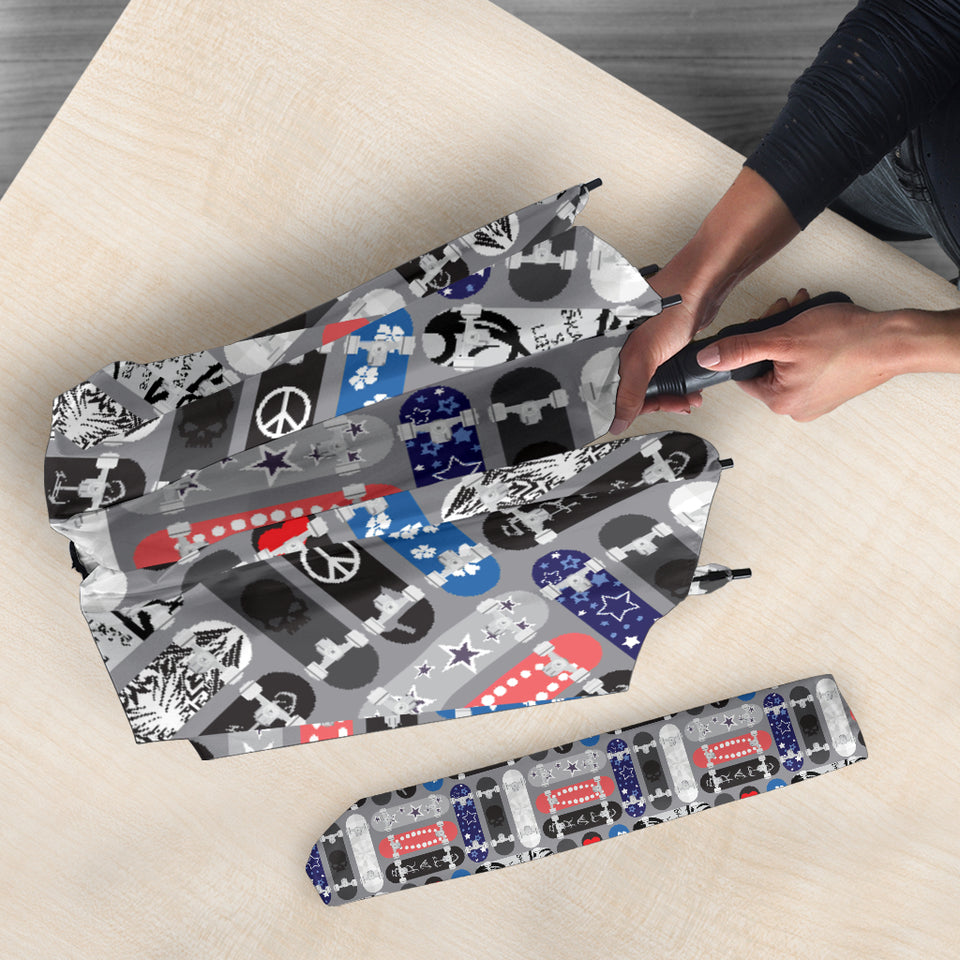 Skate Board Pattern Print Design 04 Umbrella
