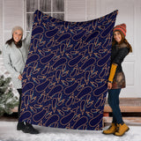 Eggplant Pattern Print Design 04 Premium Blanket