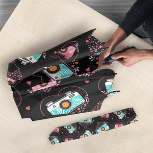Camera Pattern Print Design 04 Umbrella