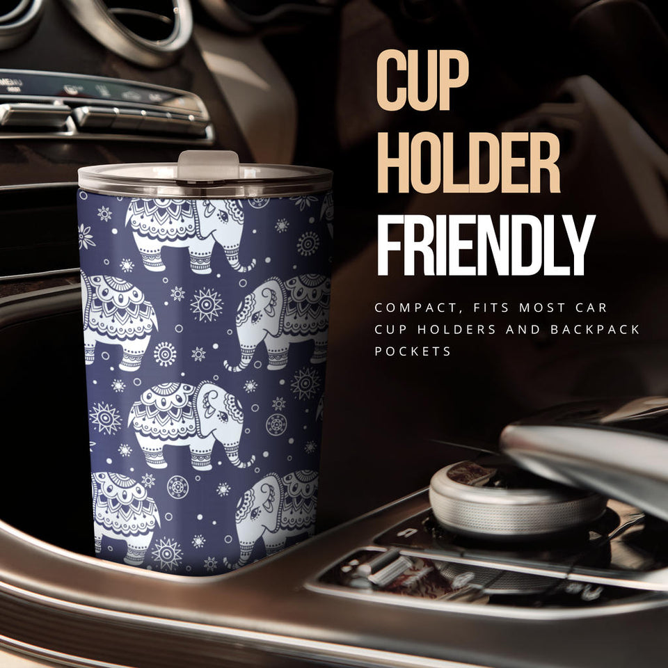 Elephant Tribal Design Pattern Tumbler