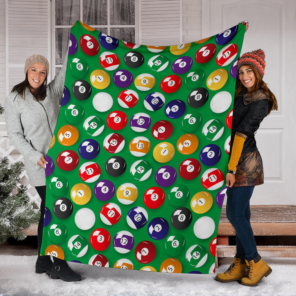 Billiard Ball Pattern Print Design 02 Premium Blanket