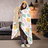 Colorful Onions White Background Hooded Blanket