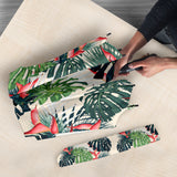 Heliconia Flowers, Palm And Monstera Leaves Umbrella