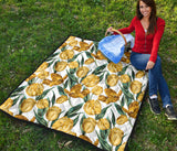 Yellow Tulips Pattern Premium Quilt