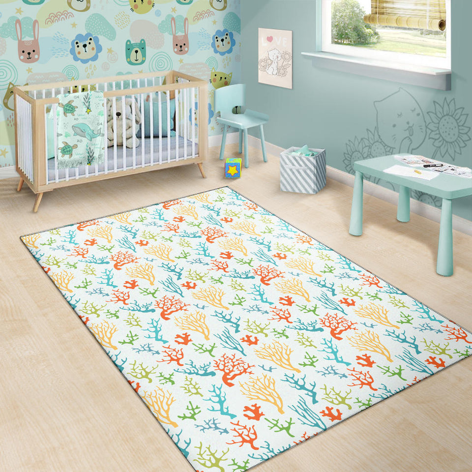 Coral Reef Pattern Print Design 02 Area Rug