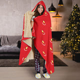 Strawberry Texture Skin Pattern Hooded Blanket