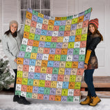 Chemistry Periodic Table Pattern Print Design 01 Premium Blanket