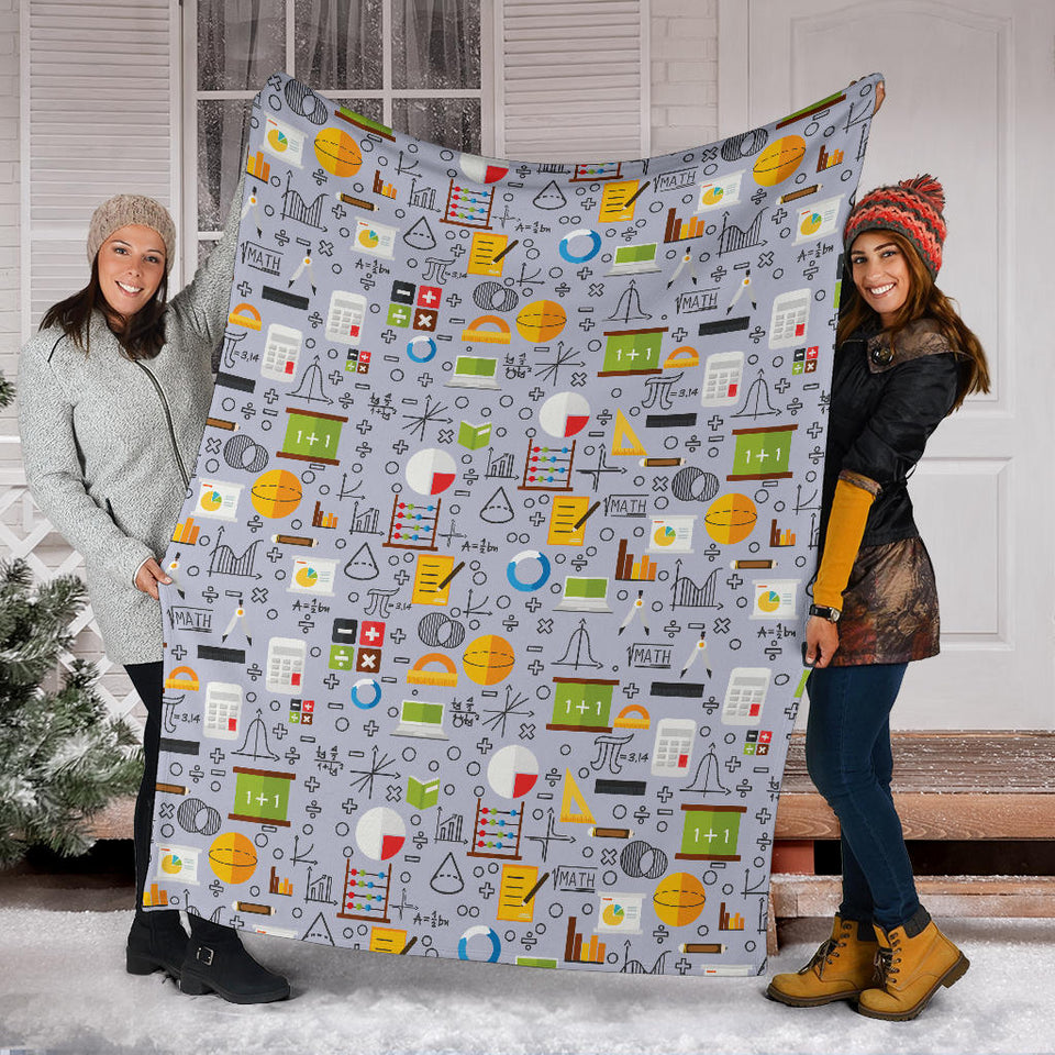 Math Pattern Print Design 04 Premium Blanket