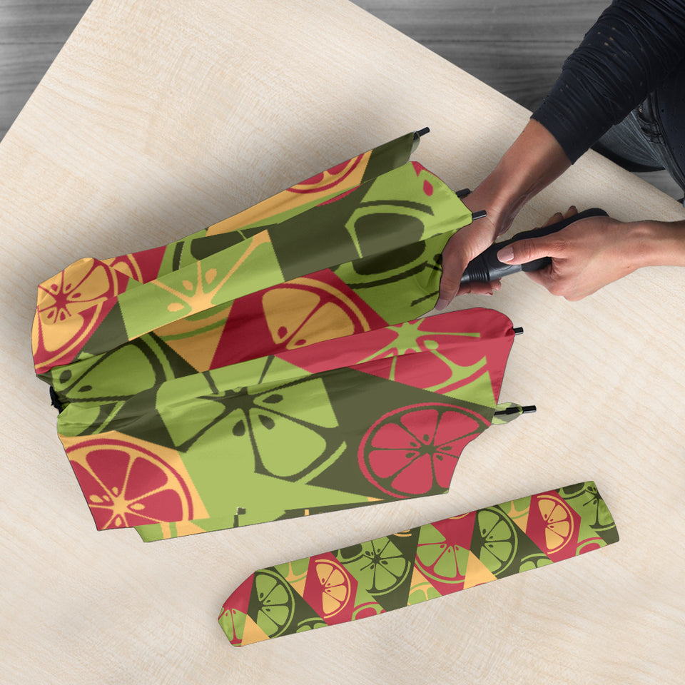 Cool Geometric Lime Pattern Umbrella