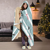 Crows Christmas Hat Scarf Hooded Blanket