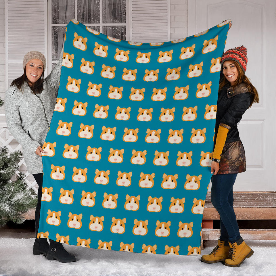Guinea Pig Pattern Print Design 03 Premium Blanket
