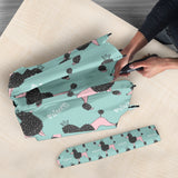 Poodle Dog Green Background Umbrella