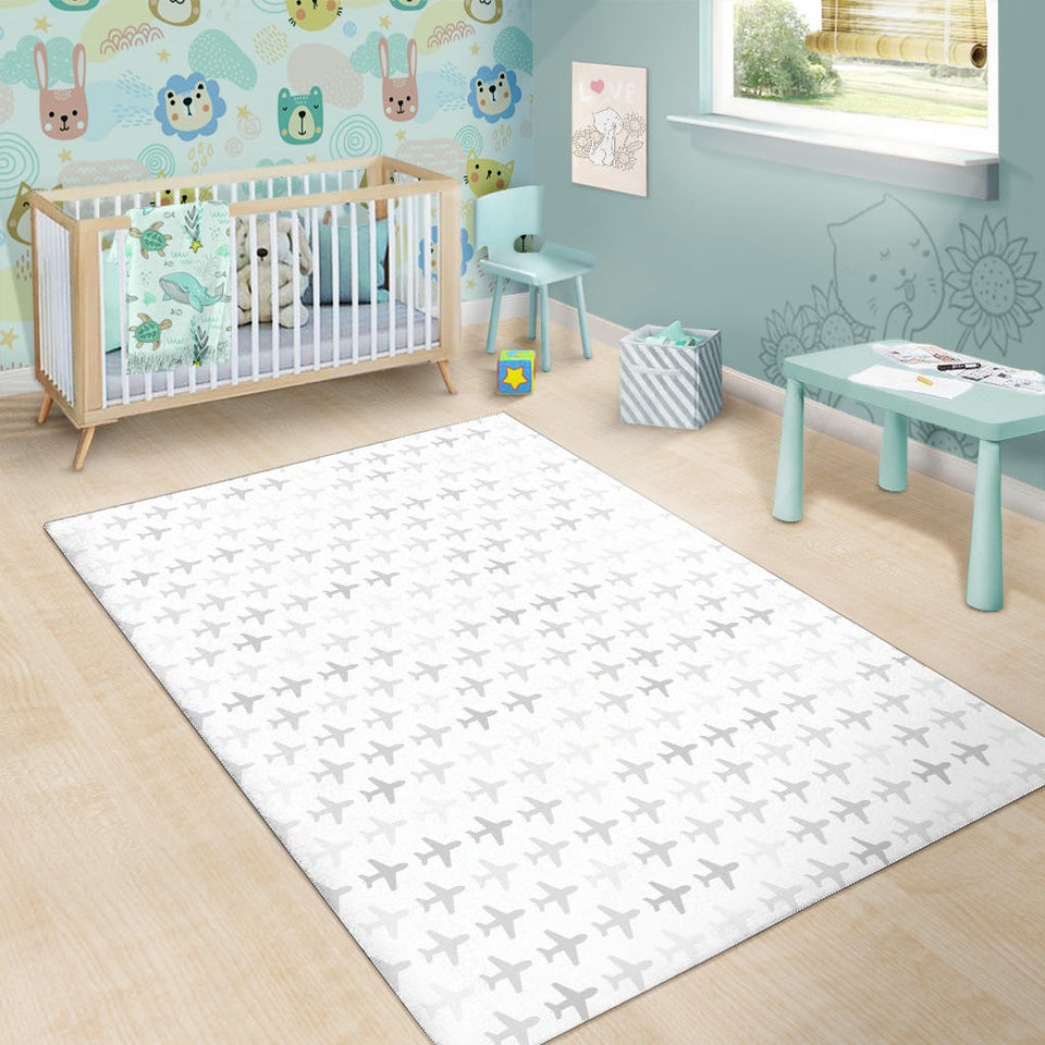 Airplane Print Pattern Area Rug