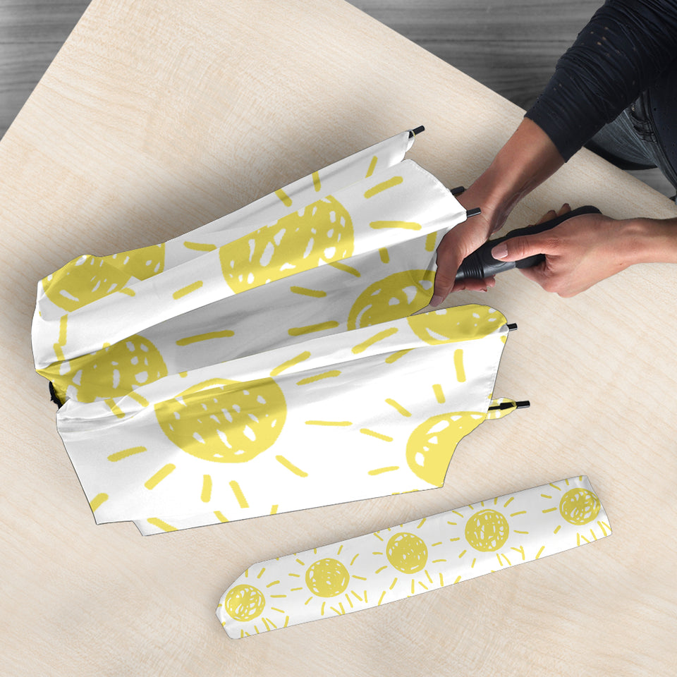 Hand Drawn Sun Pattern Umbrella