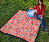 Colorful Candy Pattern Premium Quilt