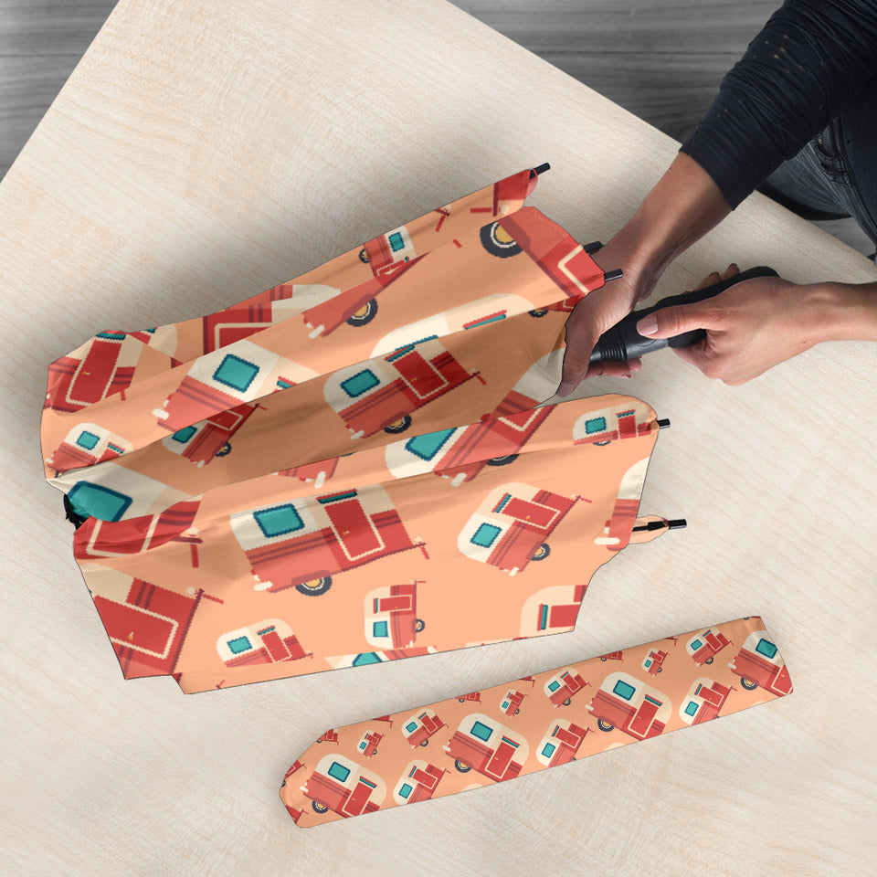 Camper Van Pattern Print Design 03 Umbrella