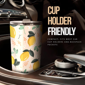 Lemon Flower Leave Pattern Tumbler