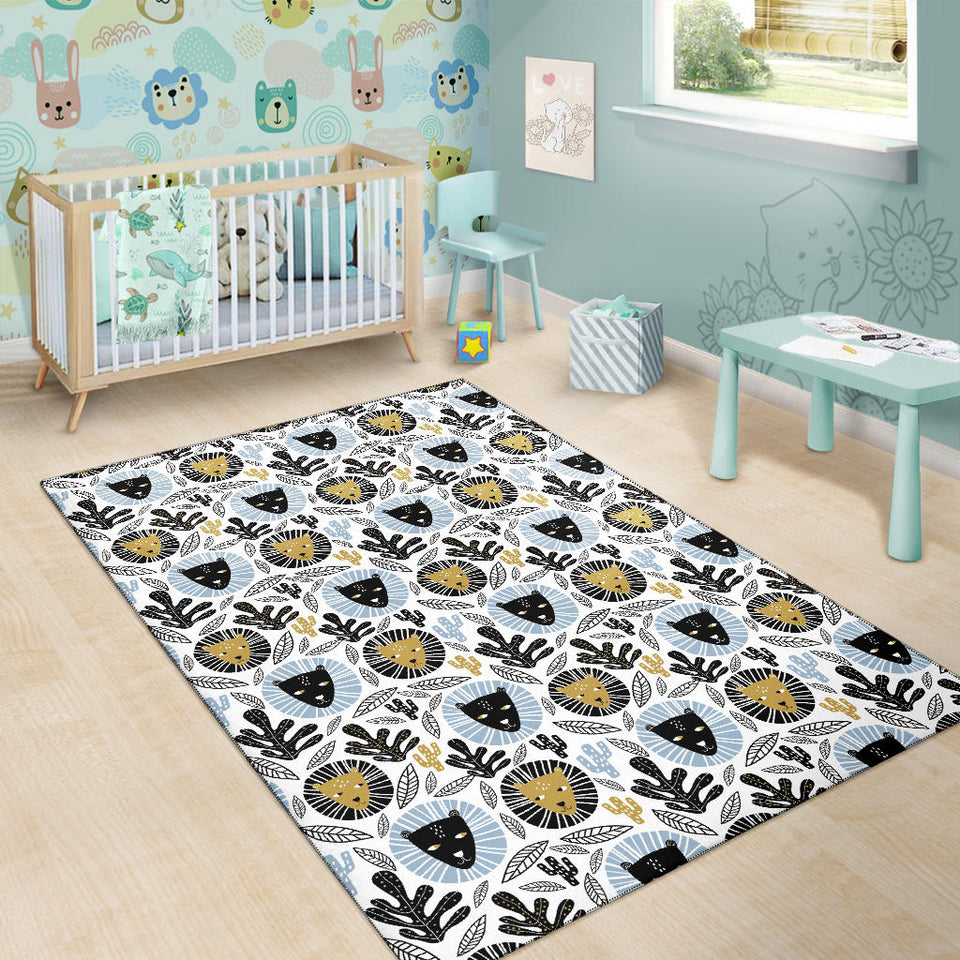 Lion Pattern Print Design 05 Area Rug