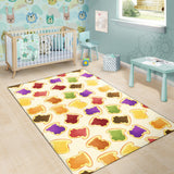 Bread Toast Pattern Print Design 02 Area Rug