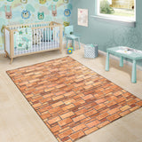 Brick Printed Pattern Print Design 04 Area Rug