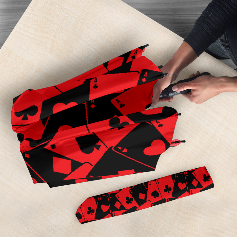 Casino Cards Suits Pattern Print Design 02 Umbrella