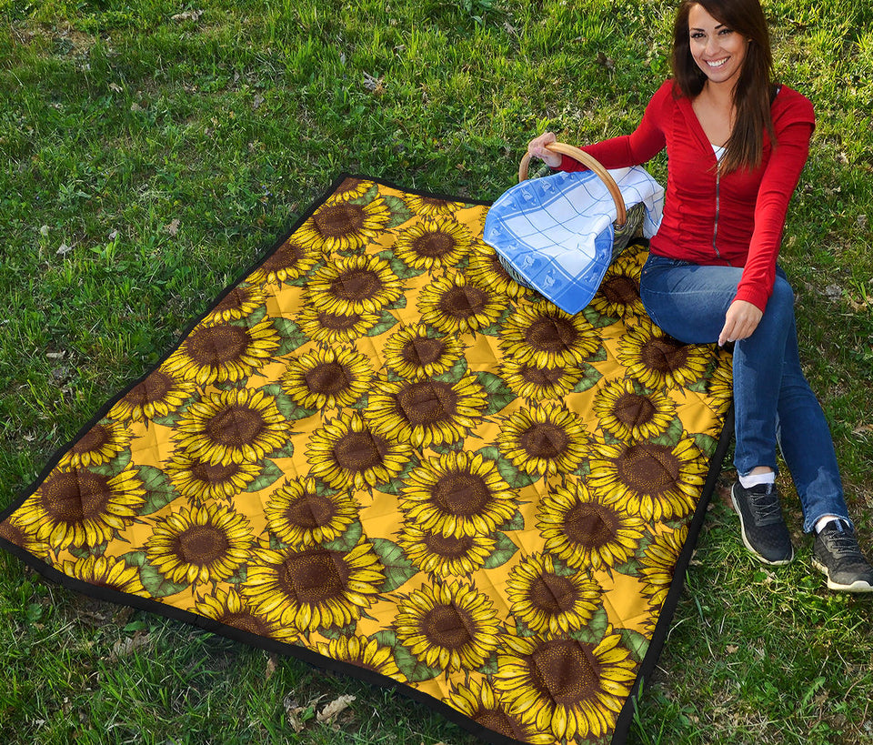Sunflower Pattern Premium Quilt