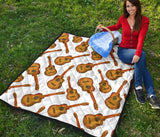 Paint Guitar Pattern Premium Quilt