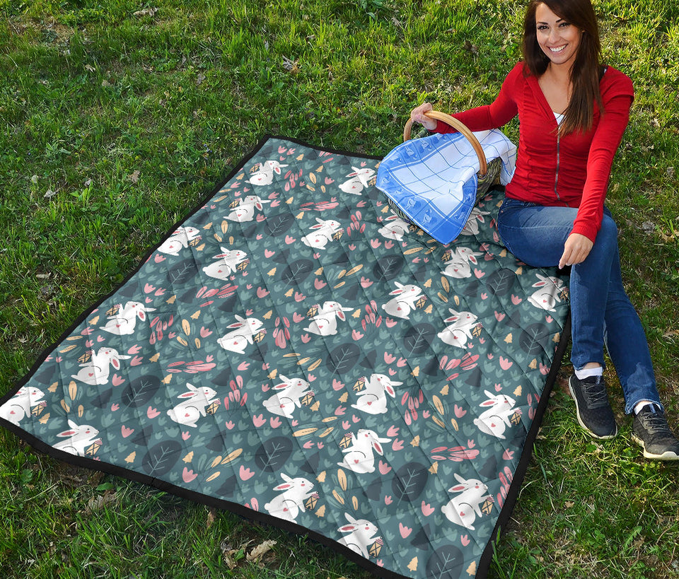 Cute Rabbit Pattern Premium Quilt