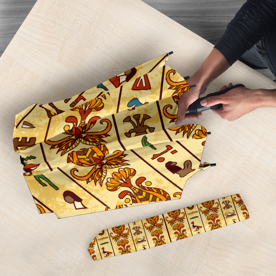Egypt Hieroglyphics Pattern Print Design 04 Umbrella