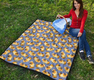 Guinea Pig Pattern Print Design 02 Premium Quilt