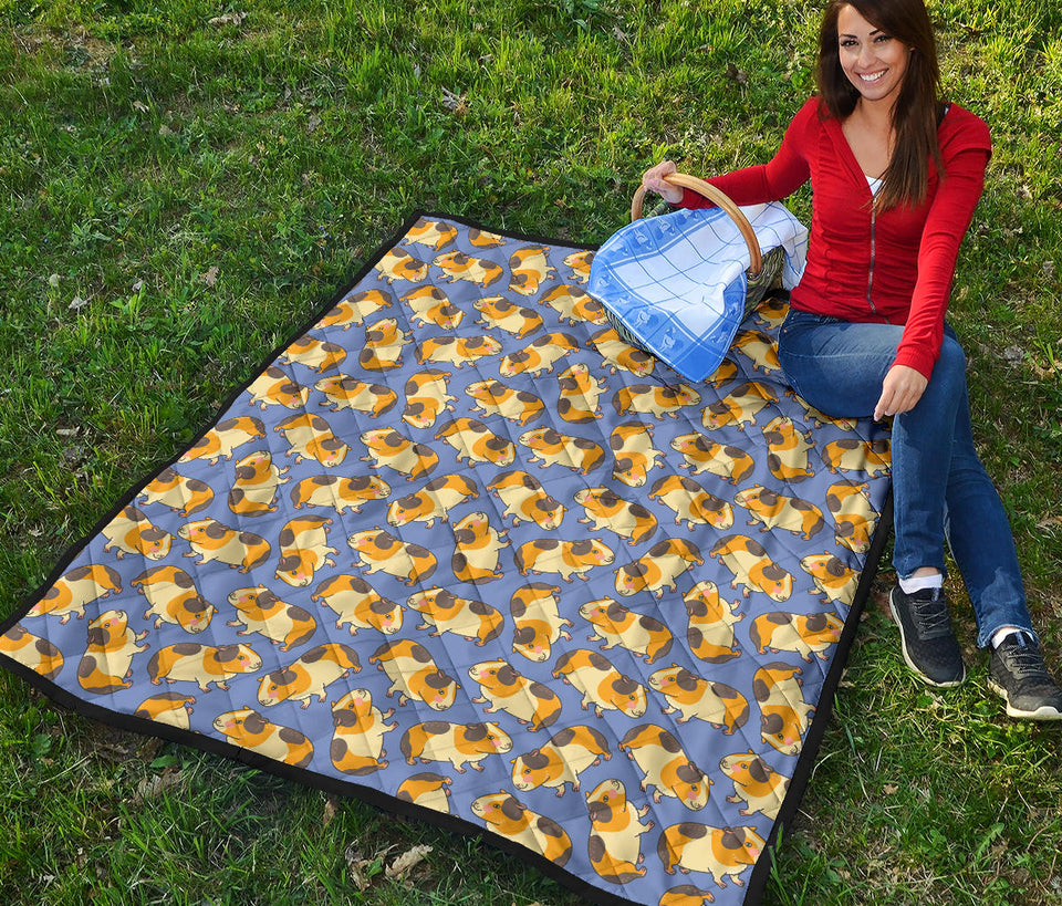 Guinea Pig Pattern Print Design 02 Premium Quilt