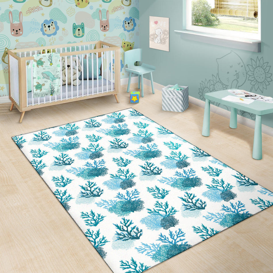 Coral Reef Pattern Print Design 04 Area Rug