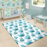 Coral Reef Pattern Print Design 04 Area Rug