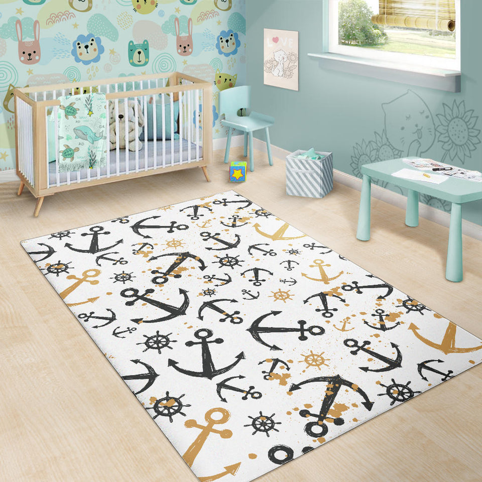 Anchors Rudders Pattern Area Rug
