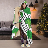 Cool Broccoli Pattern Hooded Blanket
