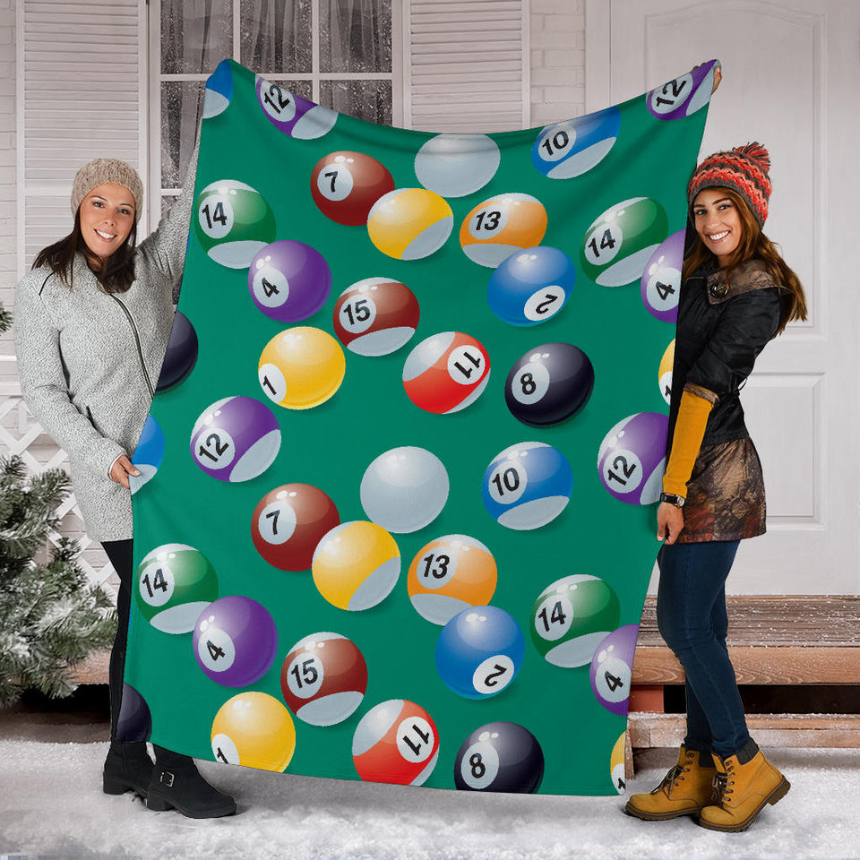 Billiard Ball Pattern Print Design 01 Premium Blanket